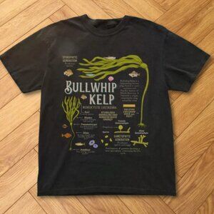 Black Bullwhip Kelp Science Graphic Tee Ocean Biology Educational Shirt